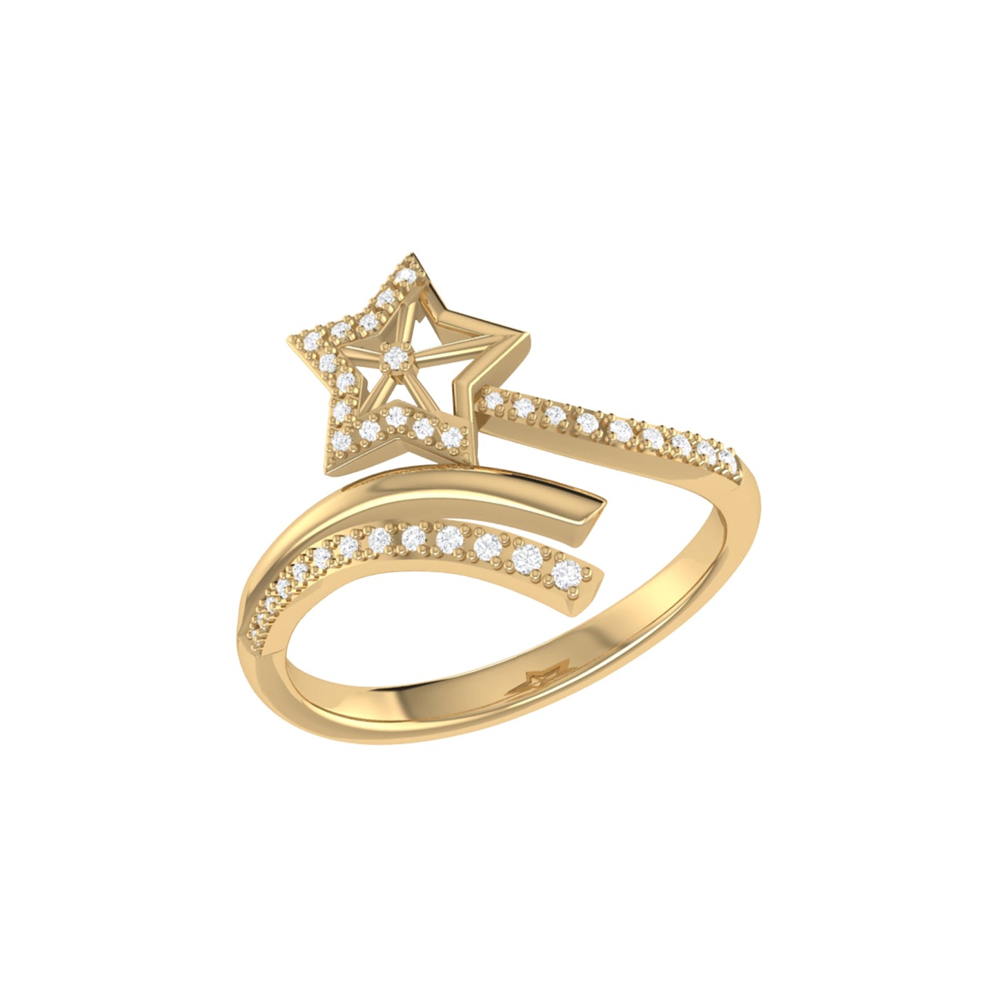 Star Spangled Night Diamond Ring in 14K Gold Vermeil on Sterling