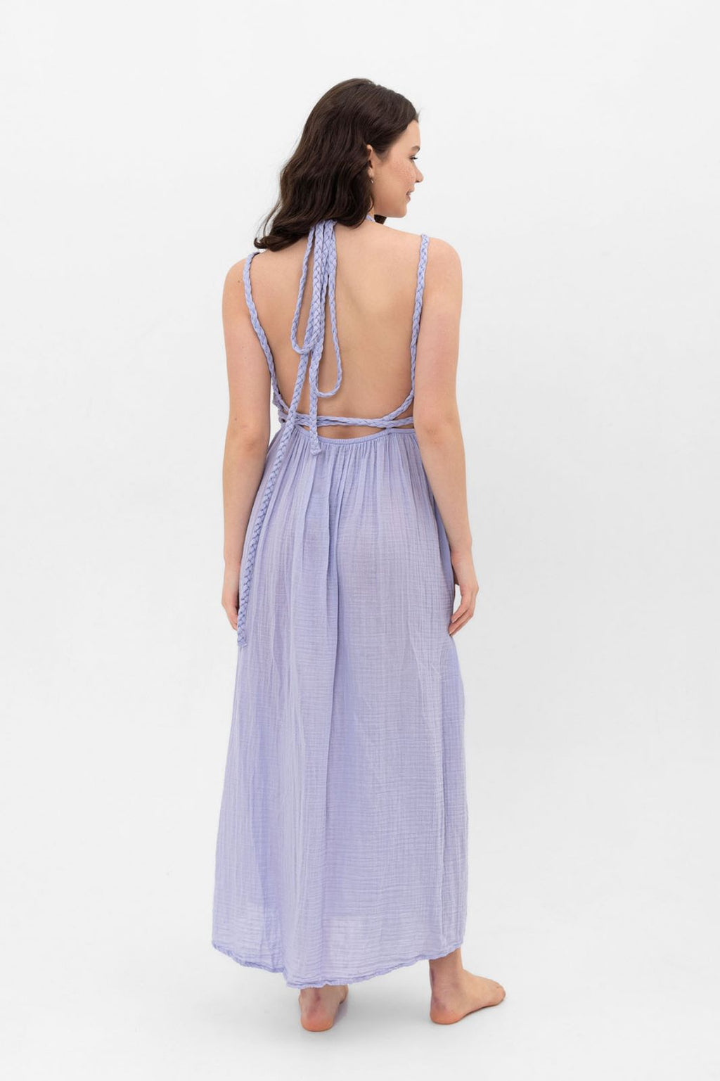 Black Organic Cotton Breathable Summer Maxi Dress