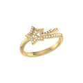 Shooting Star Sparkle Diamond Ring in 14K Gold Vermeil on Sterling