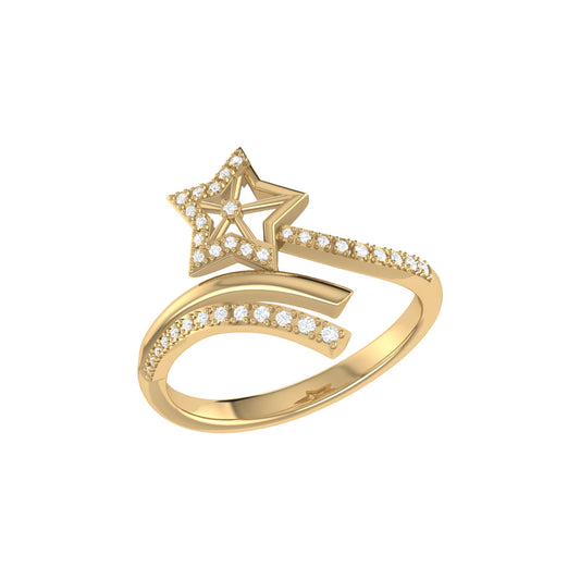 Star Spangled Night Diamond Ring in 14K Gold Vermeil on Sterling