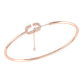 Celia C Adjustable Diamond Cuff in 14K Rose Gold Vermeil on Sterling