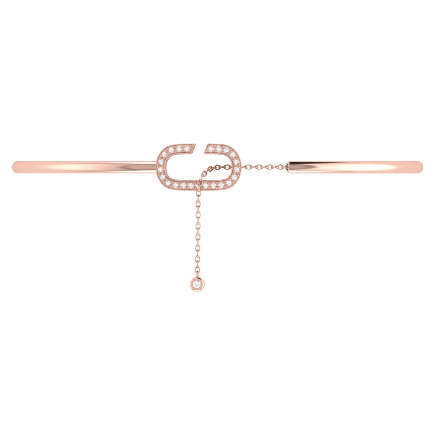 Celia C Adjustable Diamond Cuff in 14K Rose Gold Vermeil on Sterling