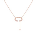 Celia C Bolo Adjustable Diamond Lariat Necklace in 14K Rose Gold