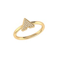 Skyscraper Triangle Diamond Ring in 14K Yellow Gold Vermeil on